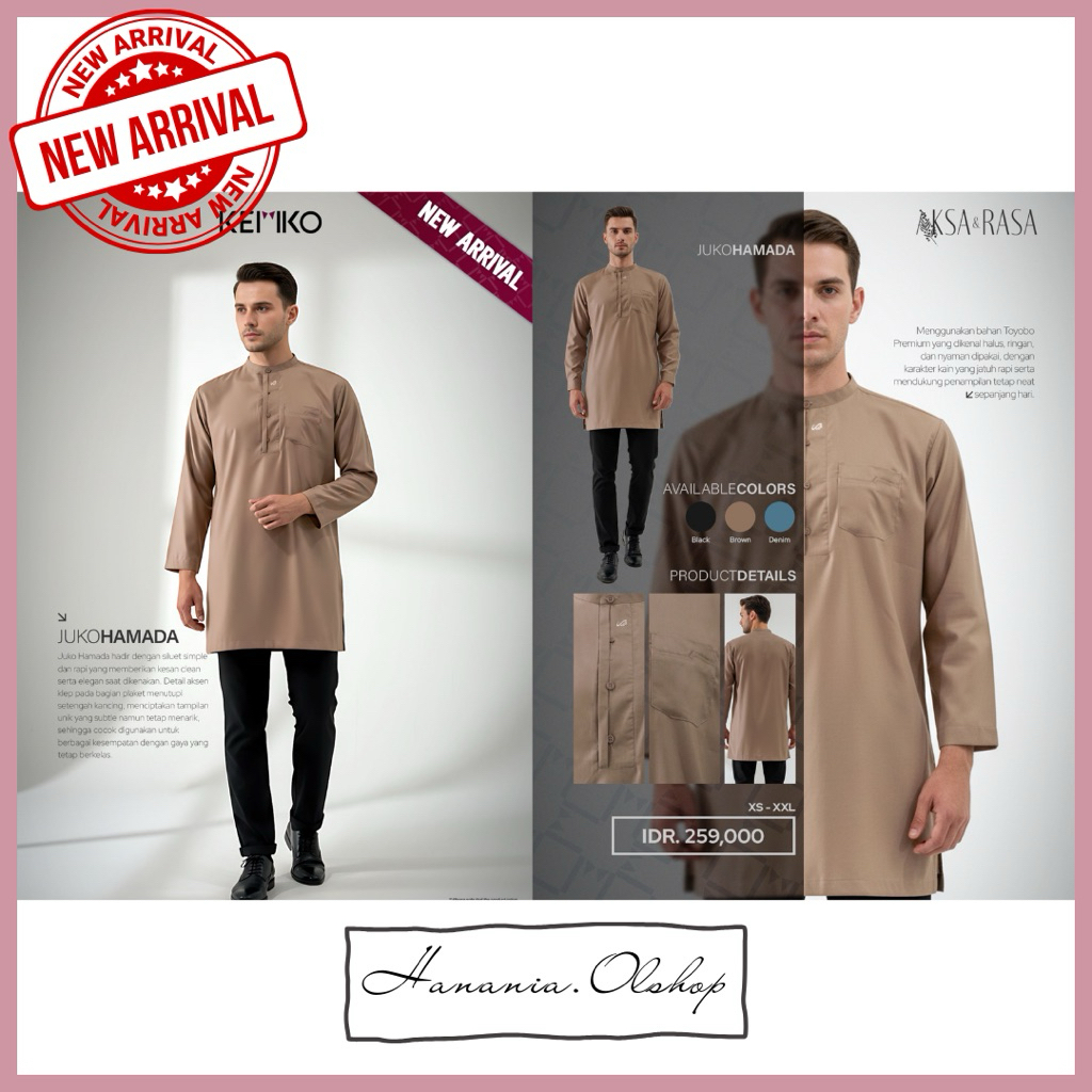 DISKON RABBANI - NEW ARRIVAL Juko Midi Hamada Rabbani | jubah koko rabbani | jubah koko | qurta rabb