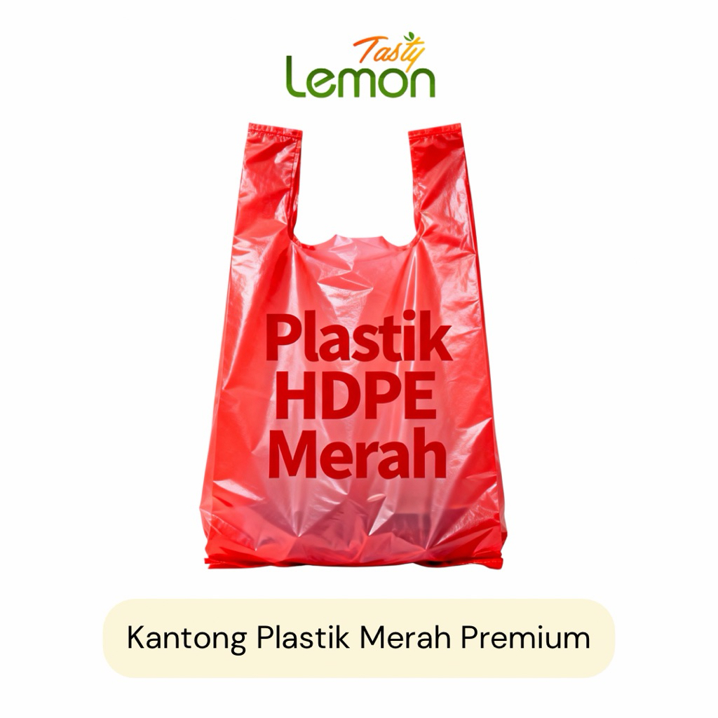 Kantong Plastik Kresek Merah HDPE Premium, Langsung Dari Pabrik
