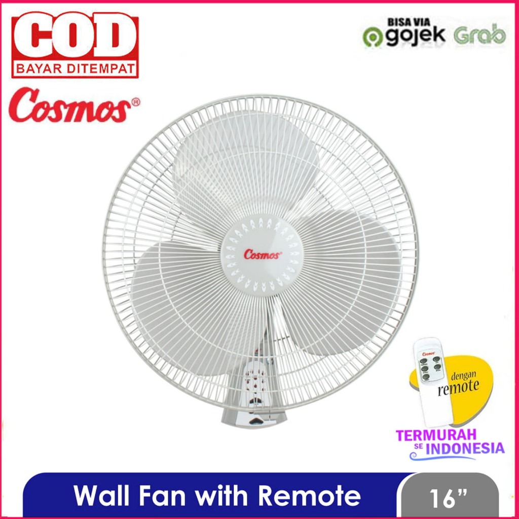 Kipas angin dinding Cosmos + remote 16 WFCR