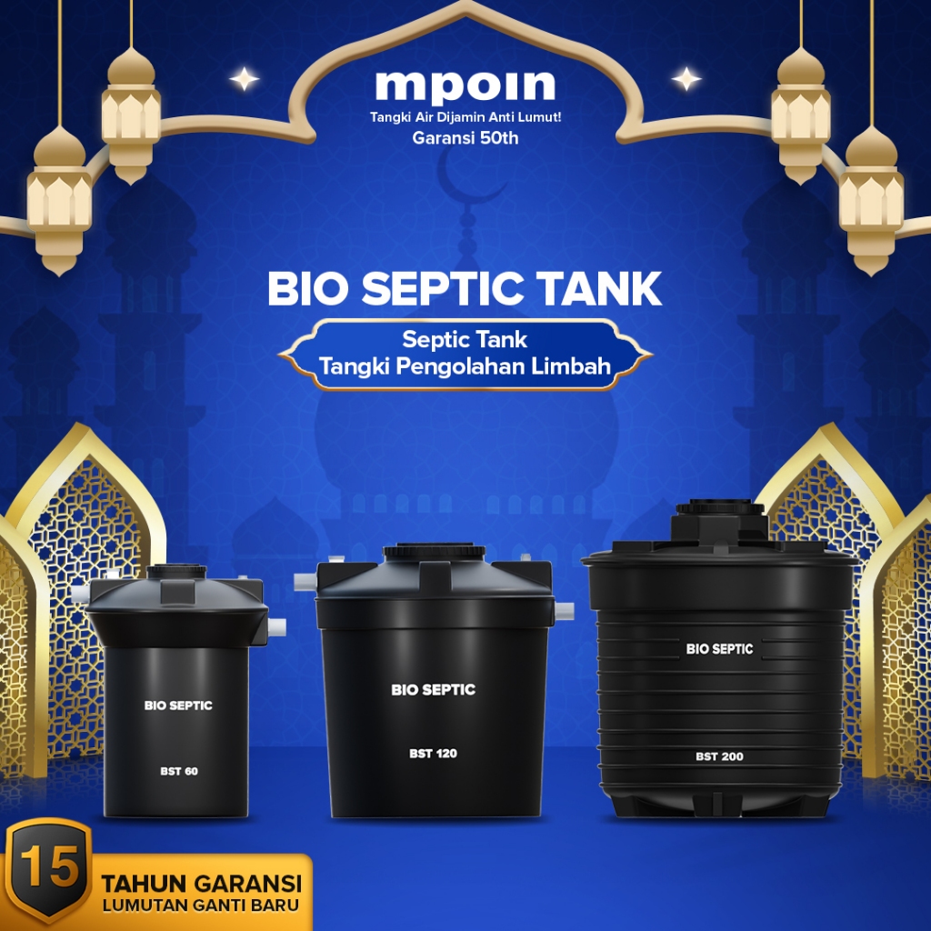 Septic Tank MPOIN BST60 - BST200 Tangki Septiktenk MPOIN Garansi 15 thn