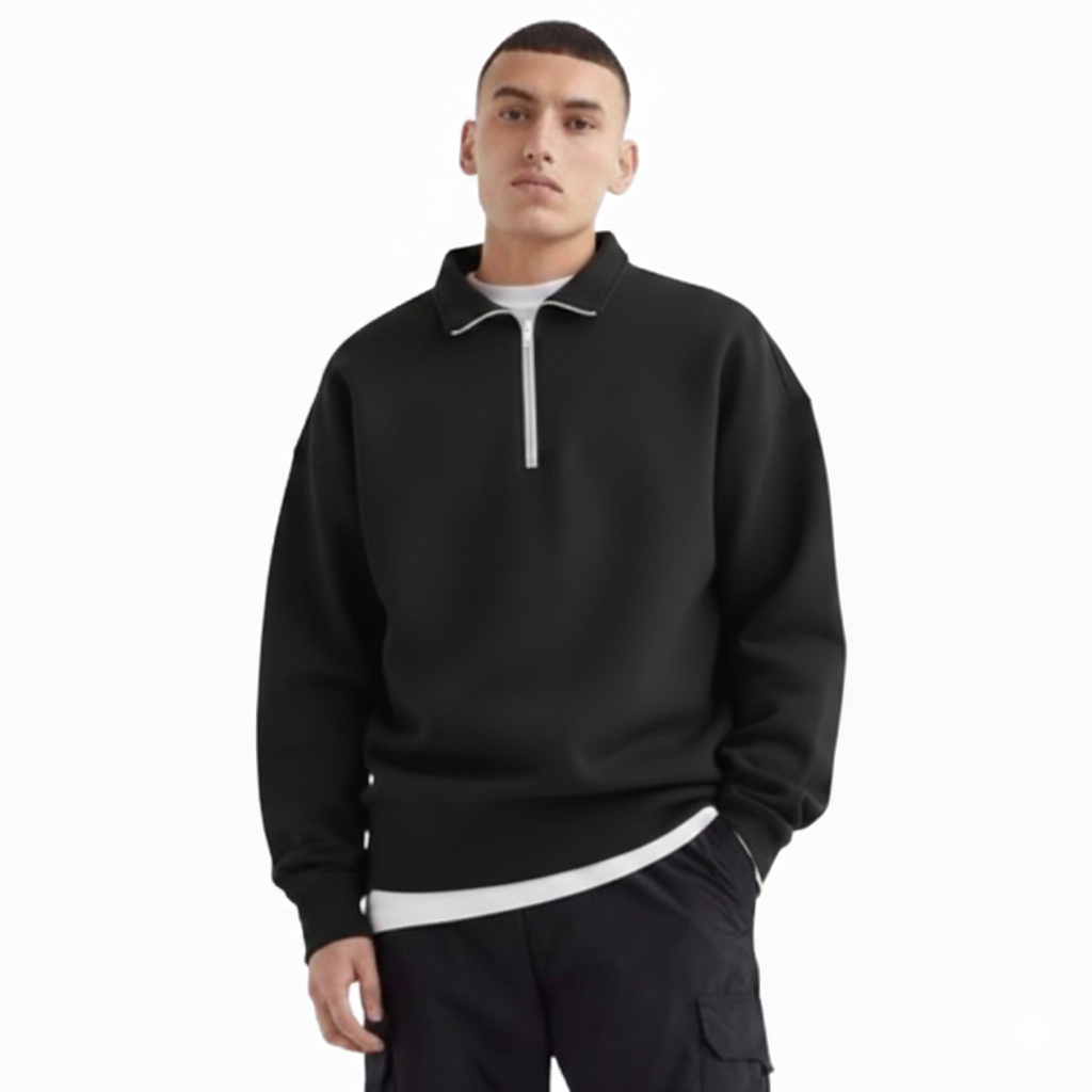 SWEATER HEARTARMOR  RUGBY BASIC POLOS SWEATER BASIC KERAH RESLETING SWEATER PRIA WANITA