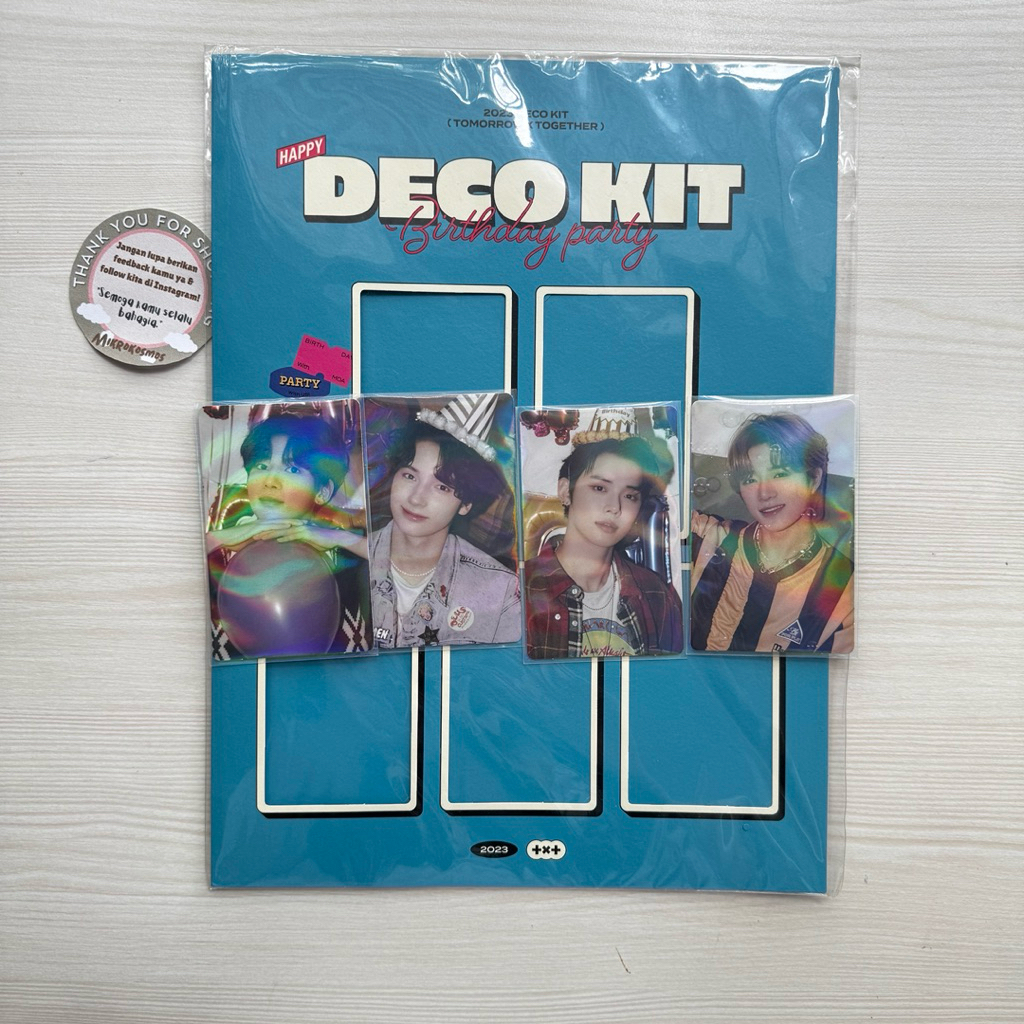 SHARING OFFICIAL 2023 DECO KIT TXT - official siap kirim all member soobin yeonjun taehyun beomgyu h