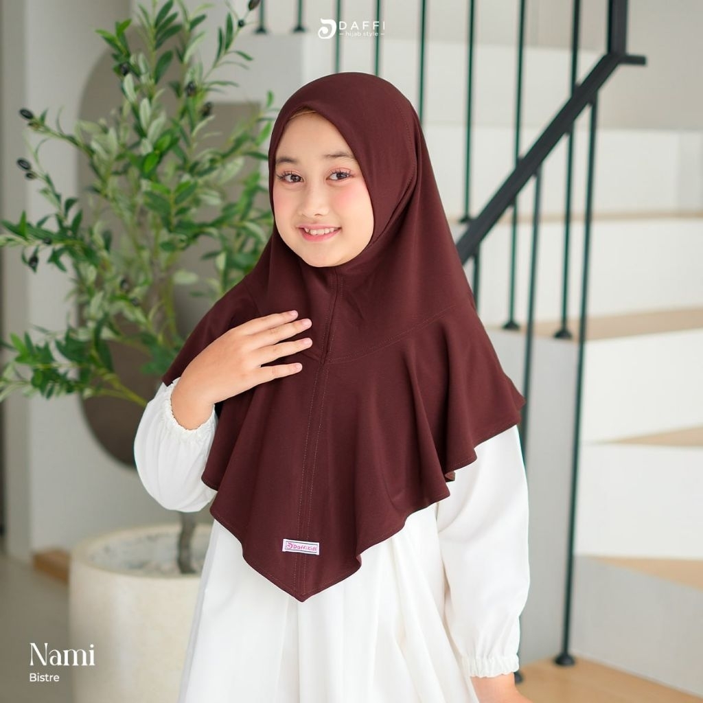 Daffi Hijab - Nami kids Daffi Hijab non Pad seamless Jilbab anak 5 - 10 tahun Jersey High twist Akse