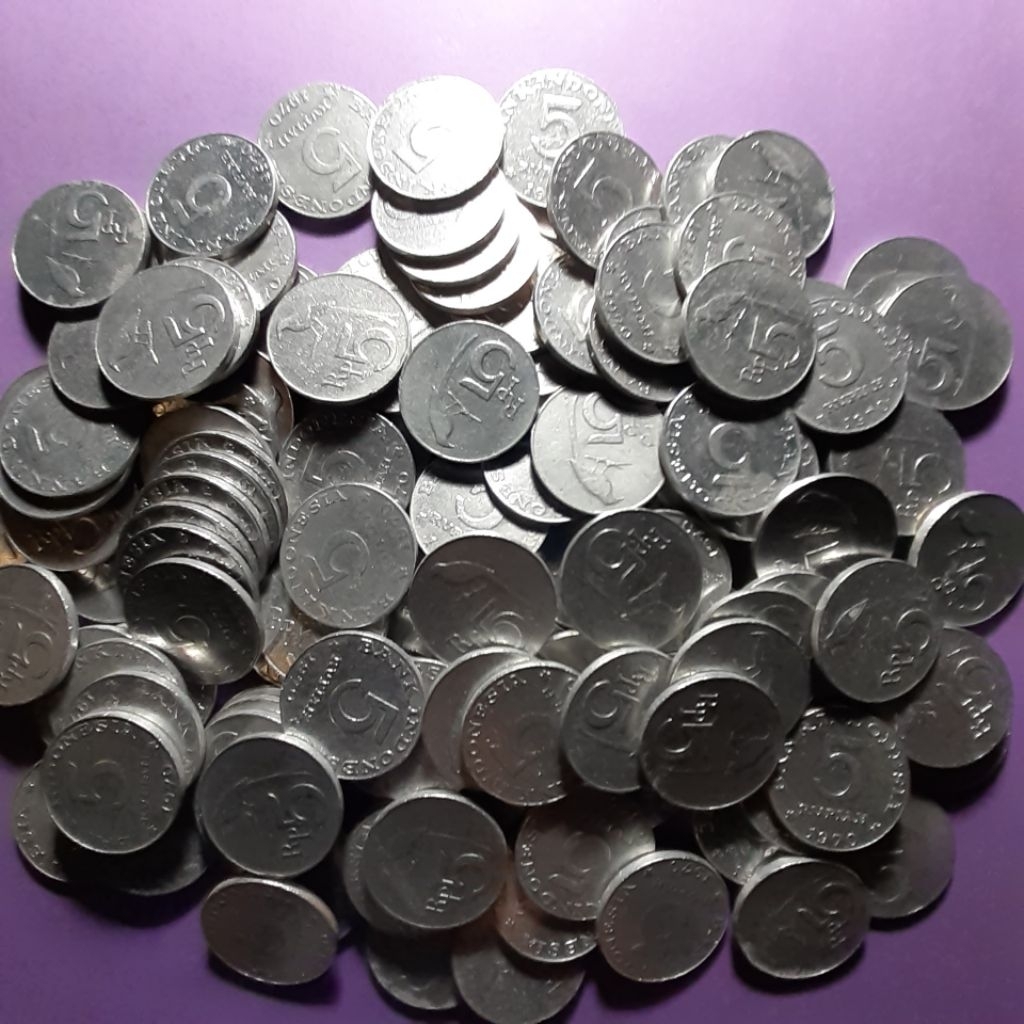 uang kuno 5 rupiah tahun 1970