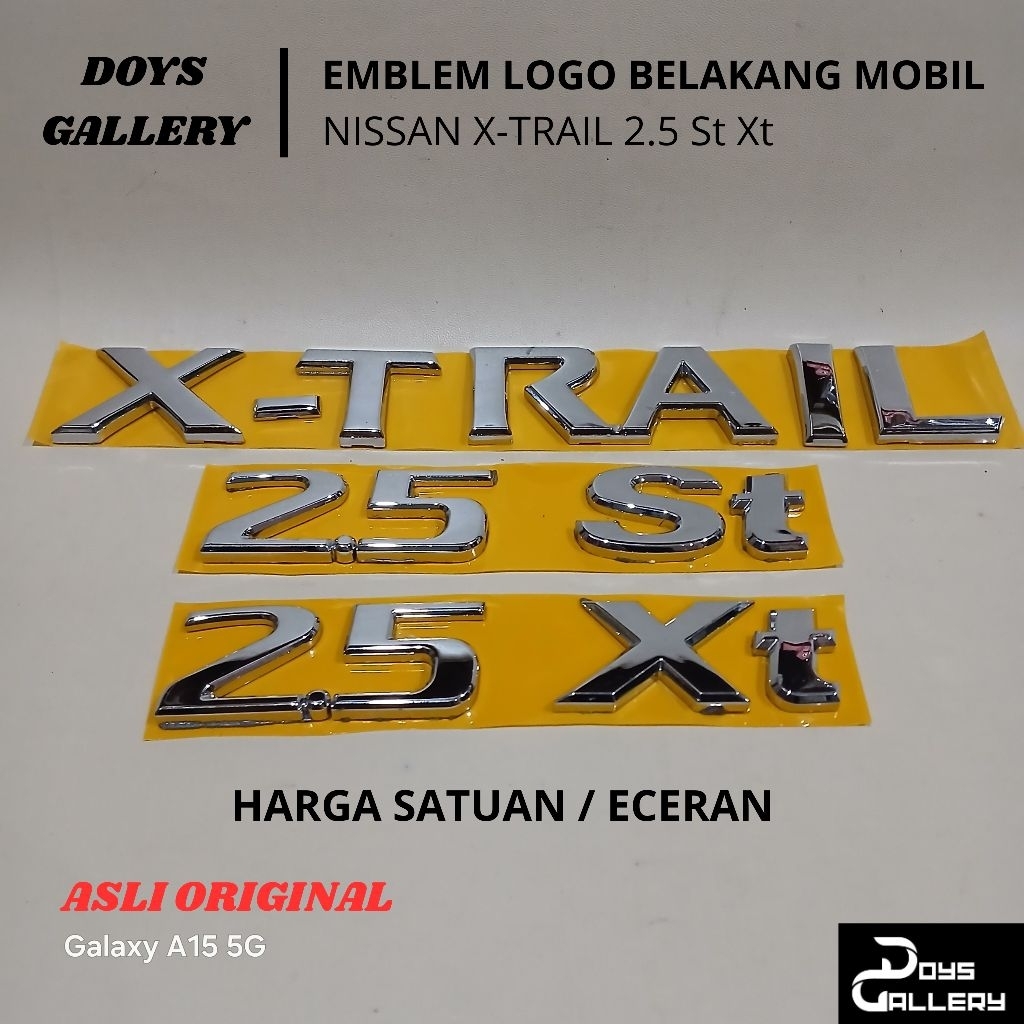 Emblem logo bemper bagasi belakang mobil nissan x-trail 2.5 St Xtrail Xt warna chrome harga satuan a