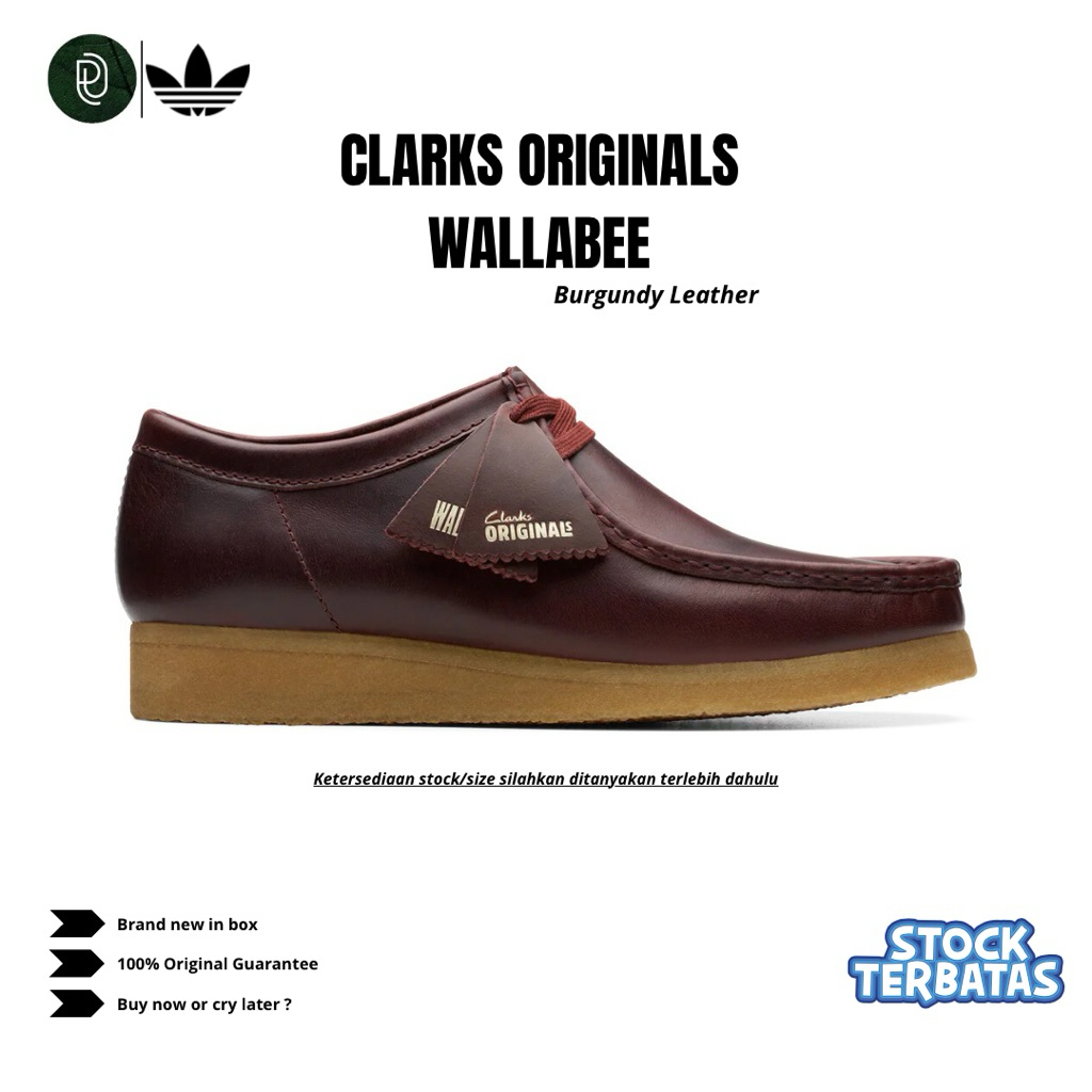 Clarks Original Wallabee Burgundy Leather
