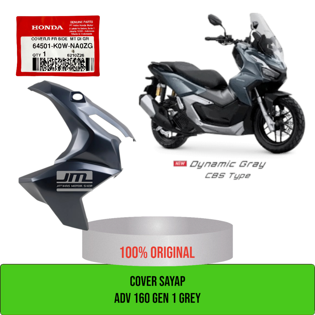 Cover sayap adv 160 gen 1 grey 64501-K0W-NA0ZG