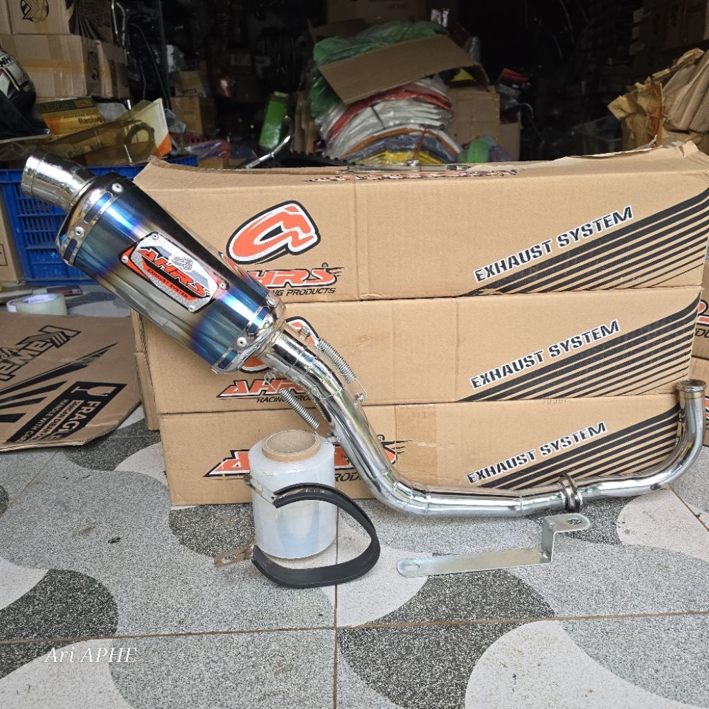 PROMO knalpot AHRS TRIOVAL CHROME original honda BEAT FI KARBU / BEAT STREET / SCOOPY FI KARBU / VAR
