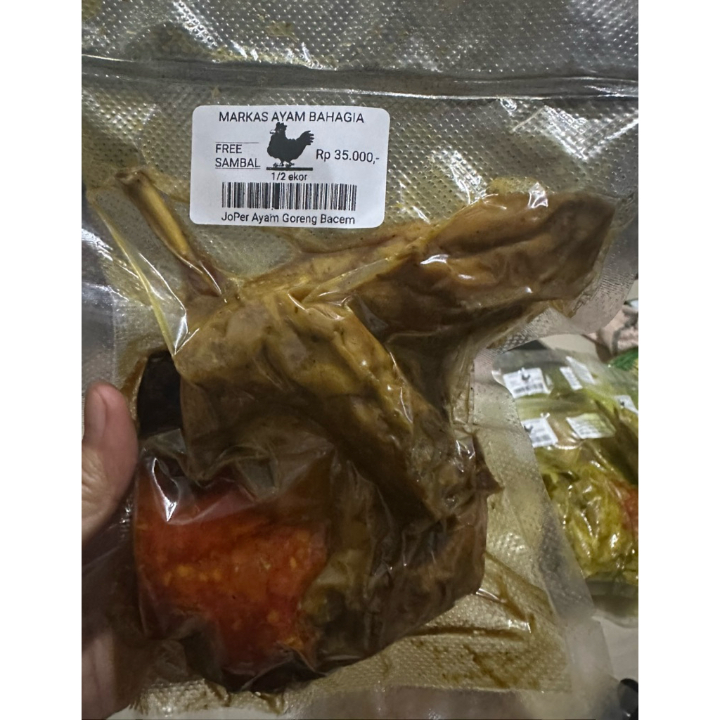AYAM GORENG BACEM Jowo Super free SAMBAL