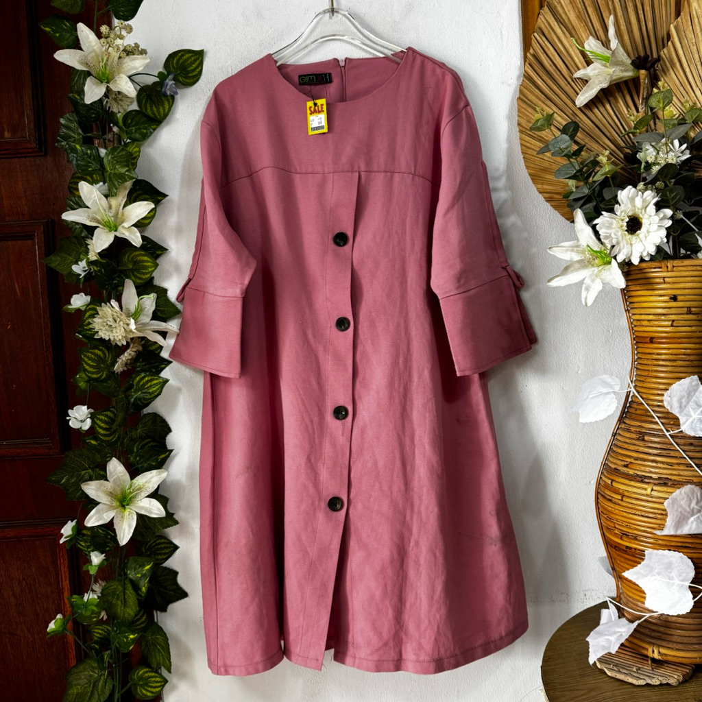 Tunik Pink Wolcrepe Polos