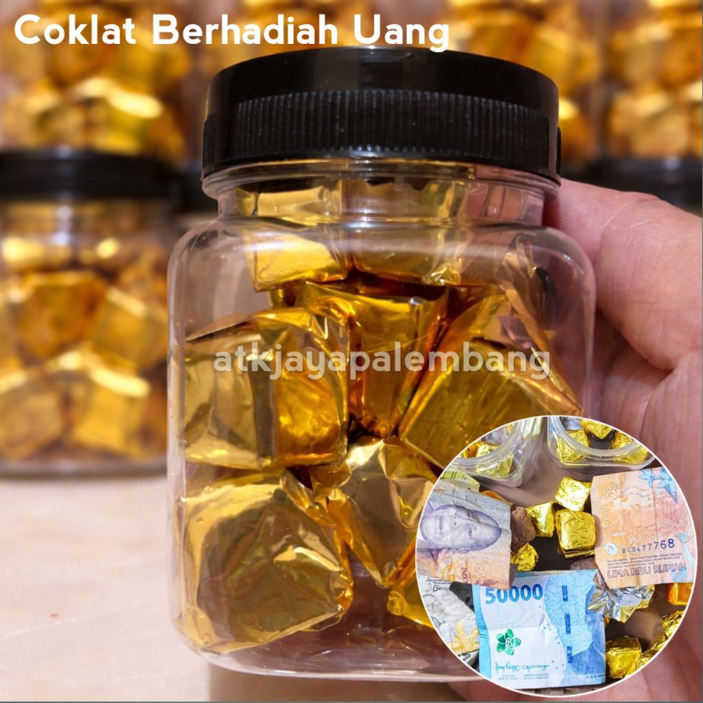 Cemilan Anak Coklat Piramid Berhadiah Uang Kemasan 15 pcs