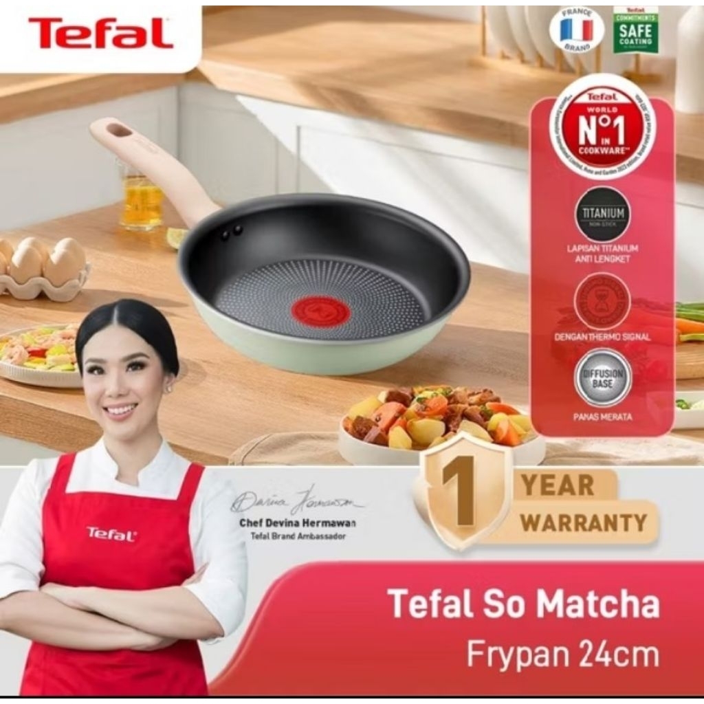 Tefal So Matcha Frypan 24cm / tefal / penggorengan / teflon