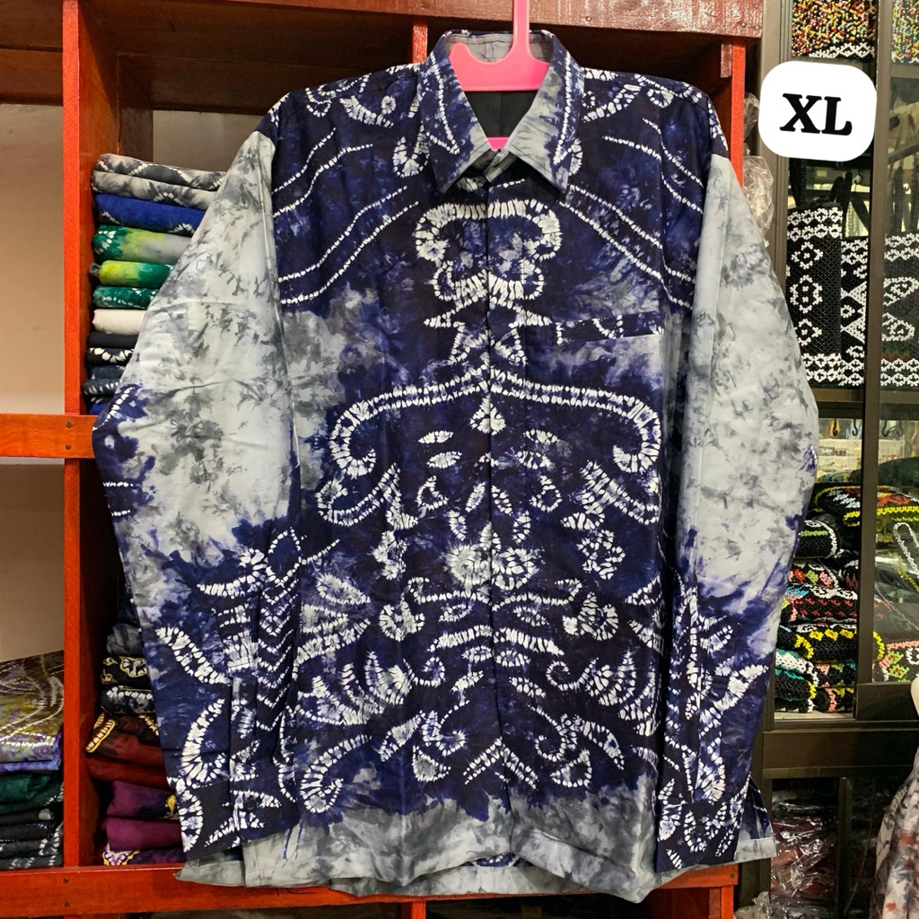 Kemeja Pria kain Sasirangan ukuran XL (Lengan Panjang) LD 116cm
