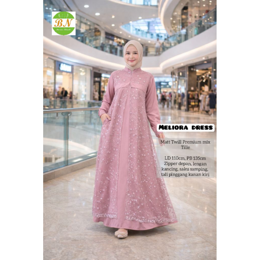 GAMIS LEBARAN - DRESS KONDANGAN MEWAH - BAJU LEBARAN 2026 MIX TILLE  MODEL LAYER