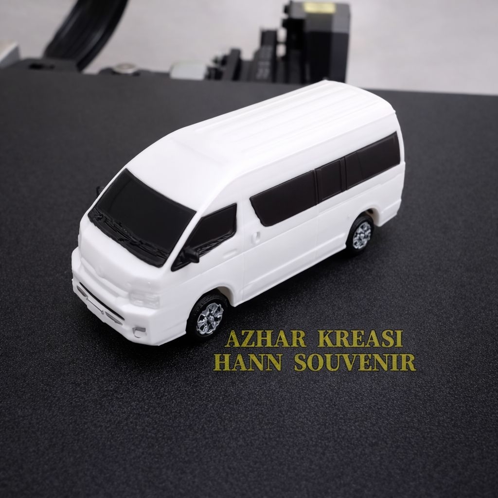 miniatur hiace commuter cetak 3d printing skala 1:64