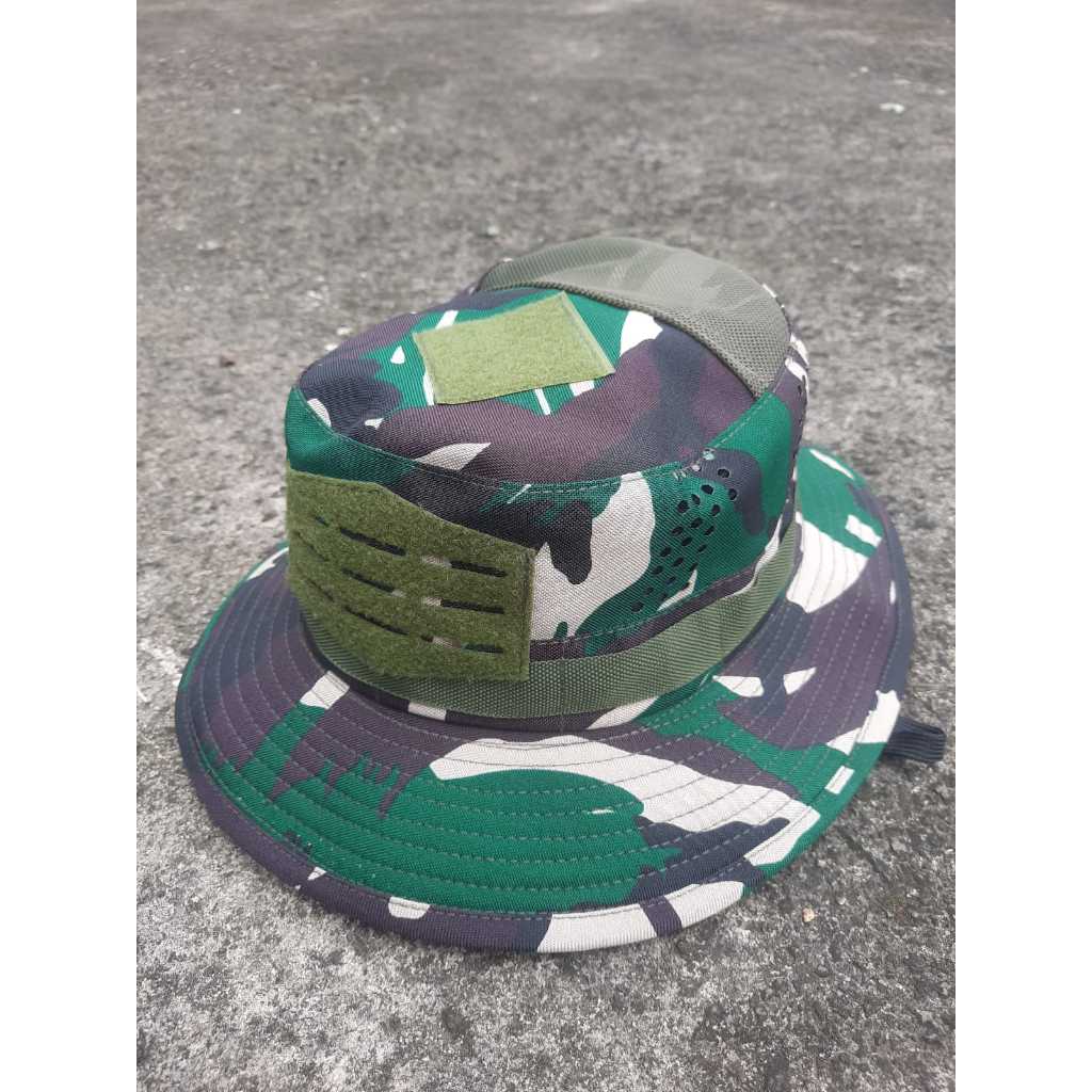 Topi Rimba TNI Velbet Malvines /Topi Rimba Laser Kawat