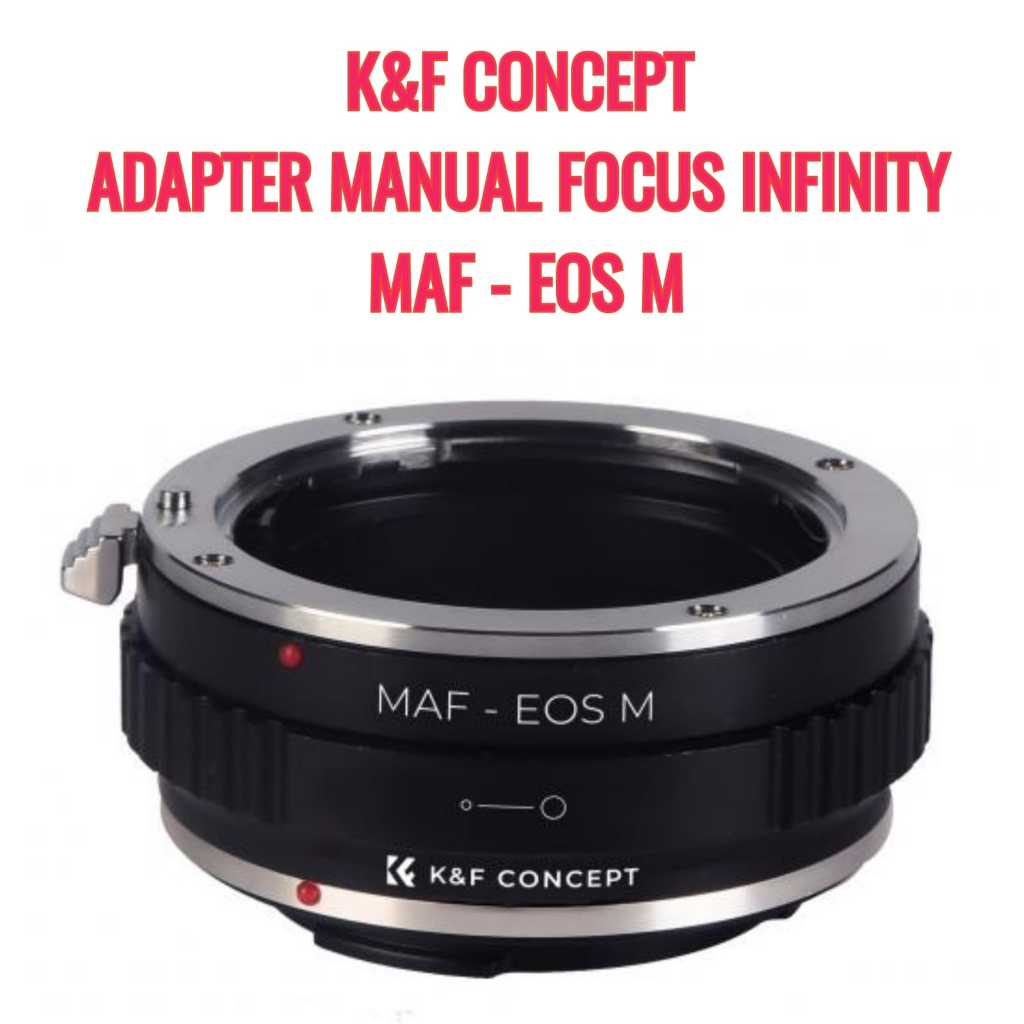 K&F Concept KNF Lens Adapter | MAF- EOSM | Lensa Sony Minolta AF Lens to Body Camera EOS M EF-M Mirr