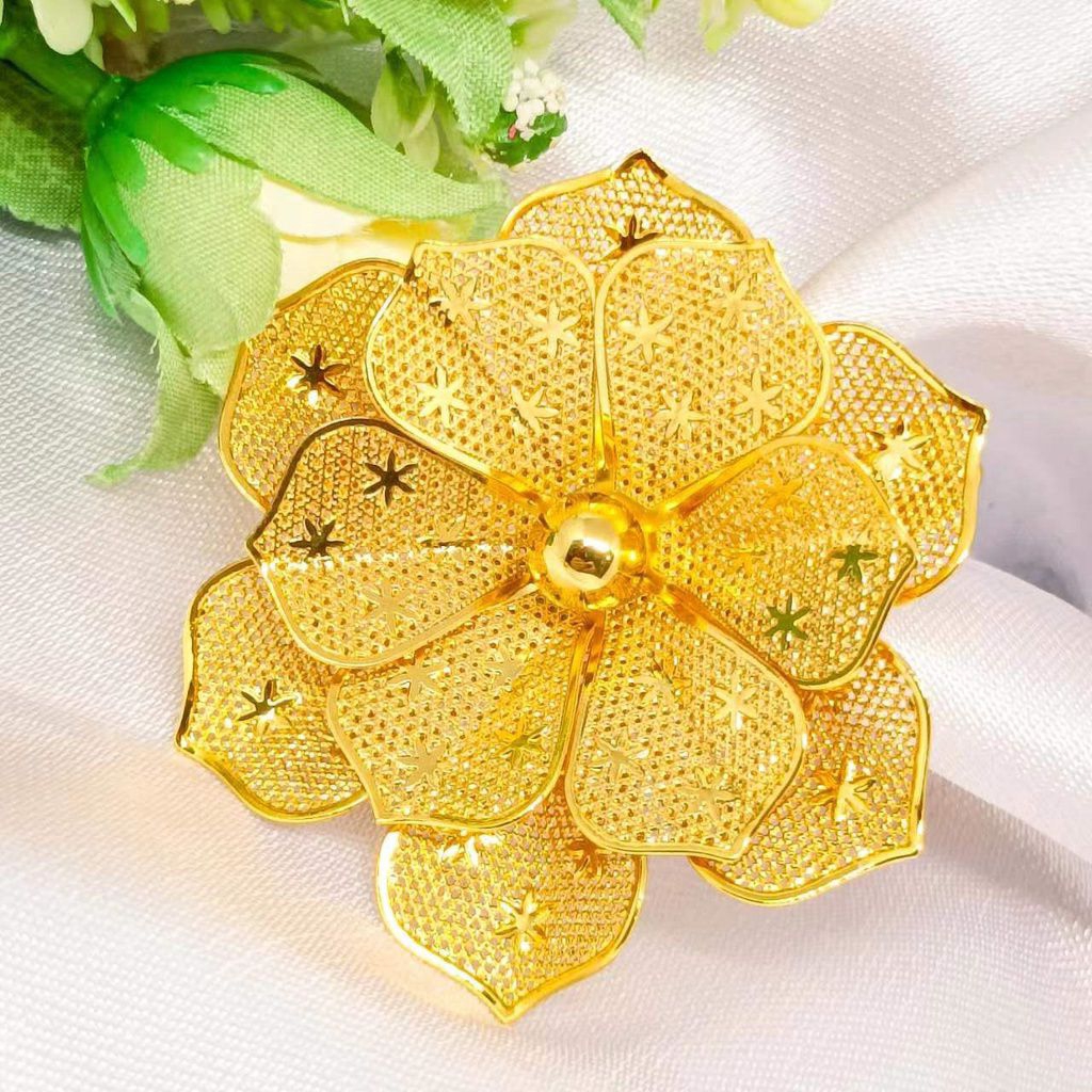 LIONTIN BUNGA KENDARI LAPIS EMAS 24K