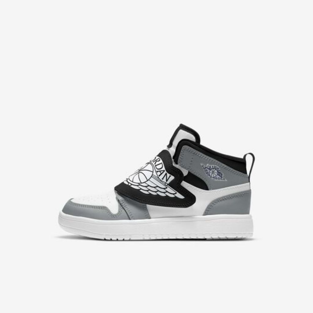 Nike Sky Jordan 1 Sneakers Kids White Grey Black Original