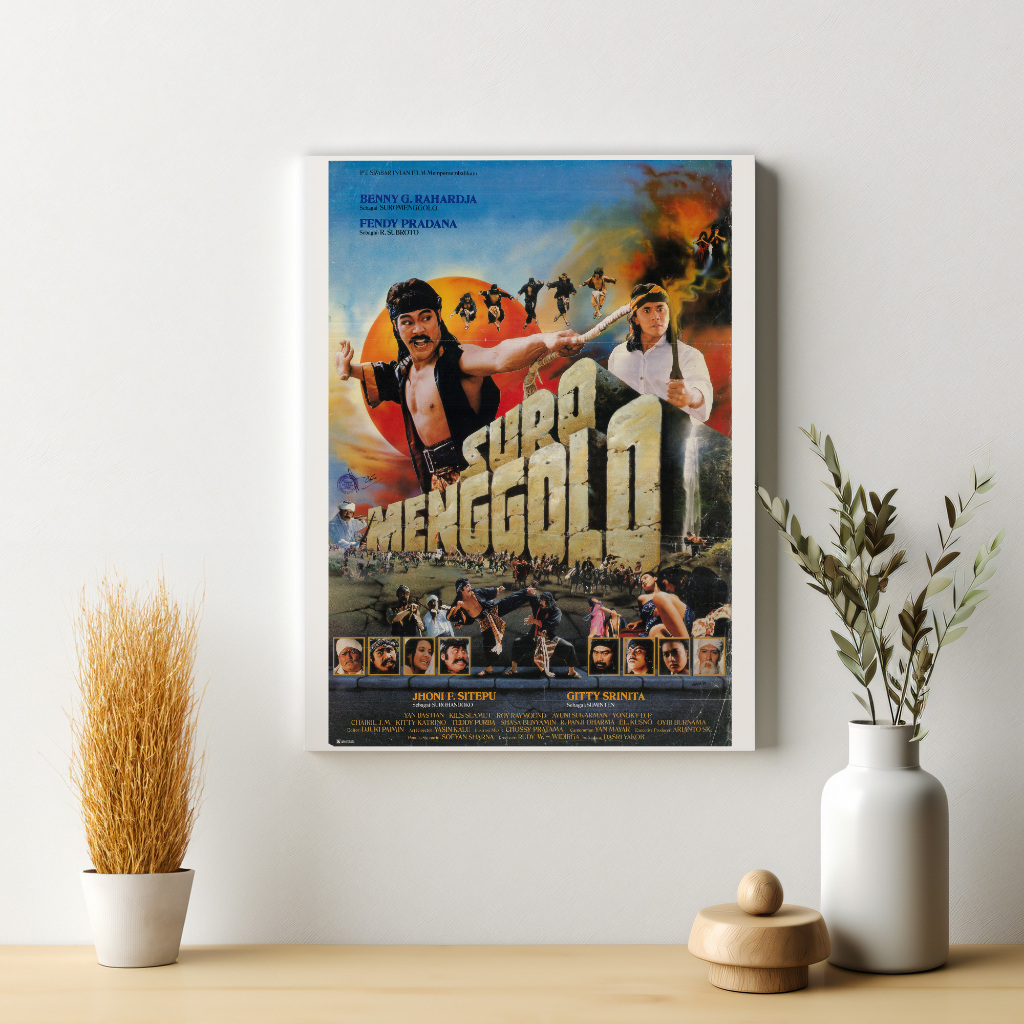 Suromenggolo 1991 Poster Film Jadul Dekorasi Sinema Retro Hiasan Dinding