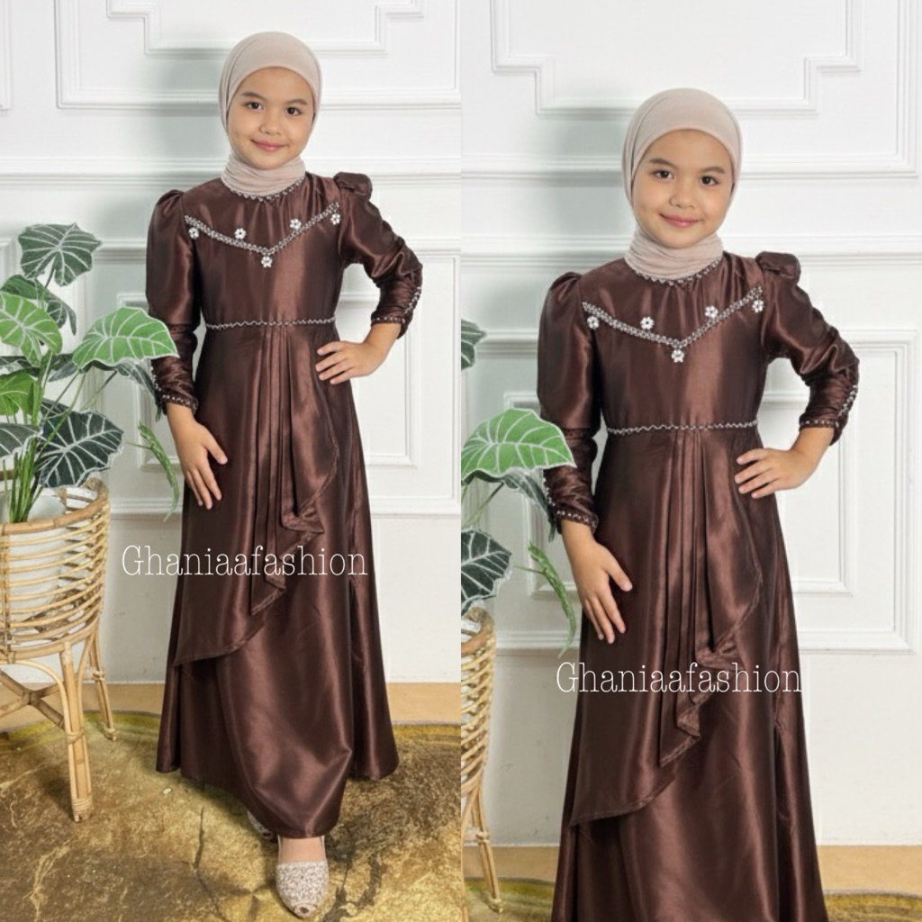 TERBARU Dress Rempel Kondangan Anak Baju Pesta Simple Dan Elegan Anak