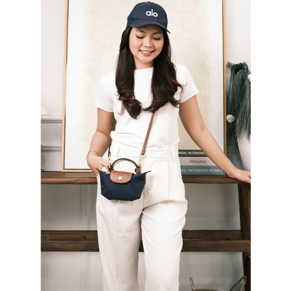 LC Foldable Nylon Tote Bag | Tas Lipat Wanita Premium | Travel & Work Bag | Size Pouch