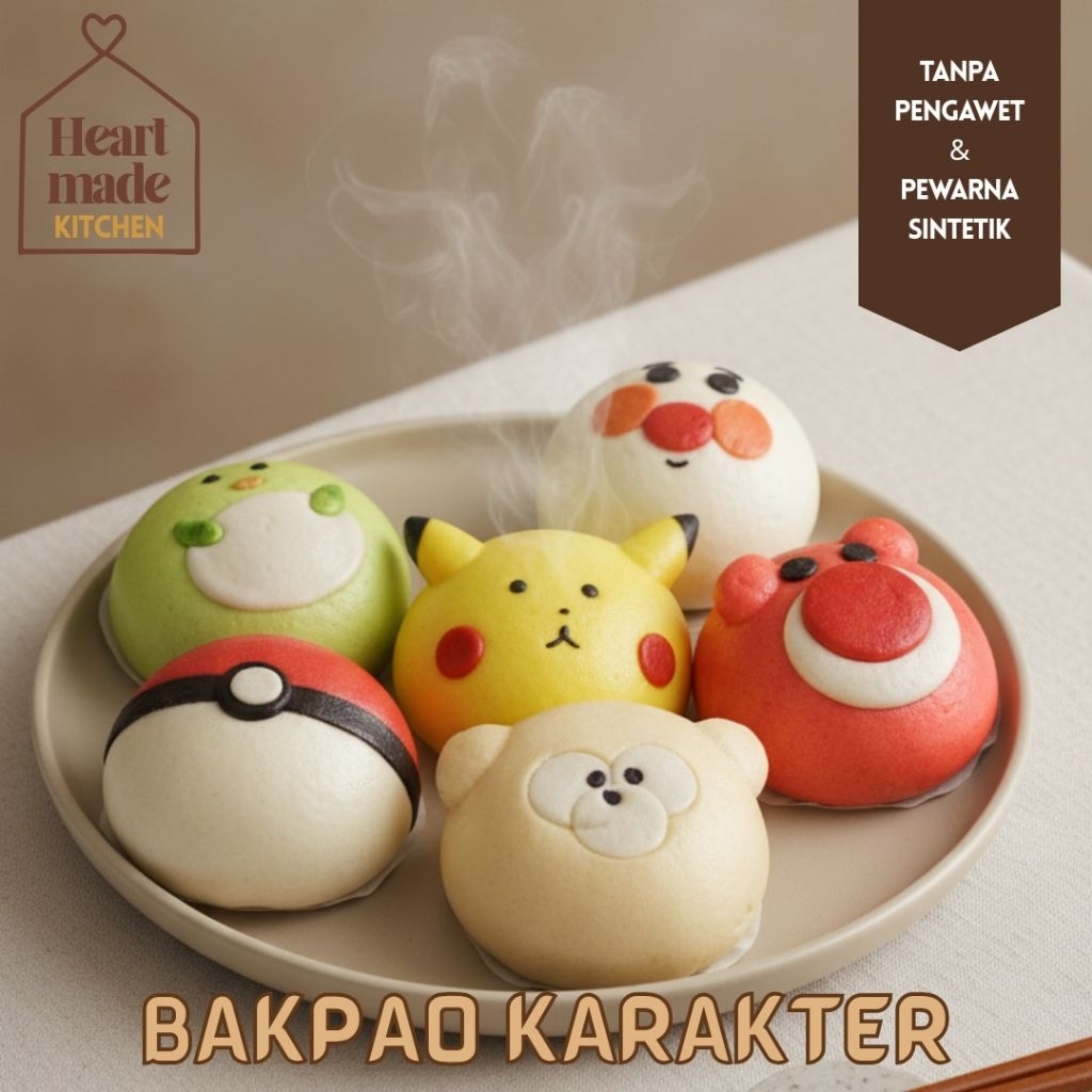 Homemade Bakpao Karakter Tanpa Pengawet / Frozen Food