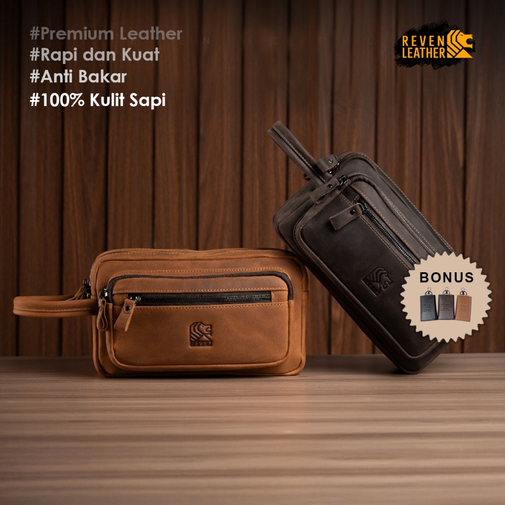 Pouch Bag Pria Waistbag Pria Reven Nakula Tas Kulit Pria Terbaru