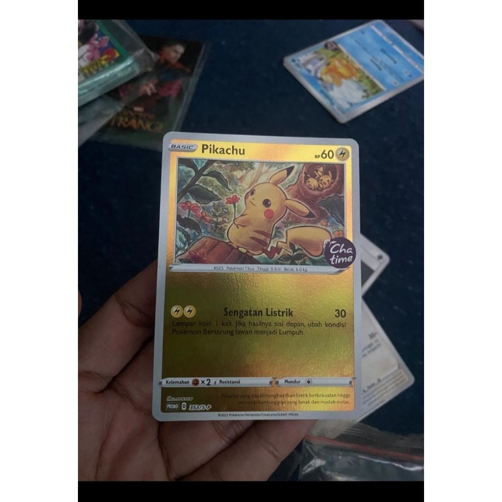PIKACHU PROMO CHATIME 354/S-P TCG POKEMON 2022 INDONESIA