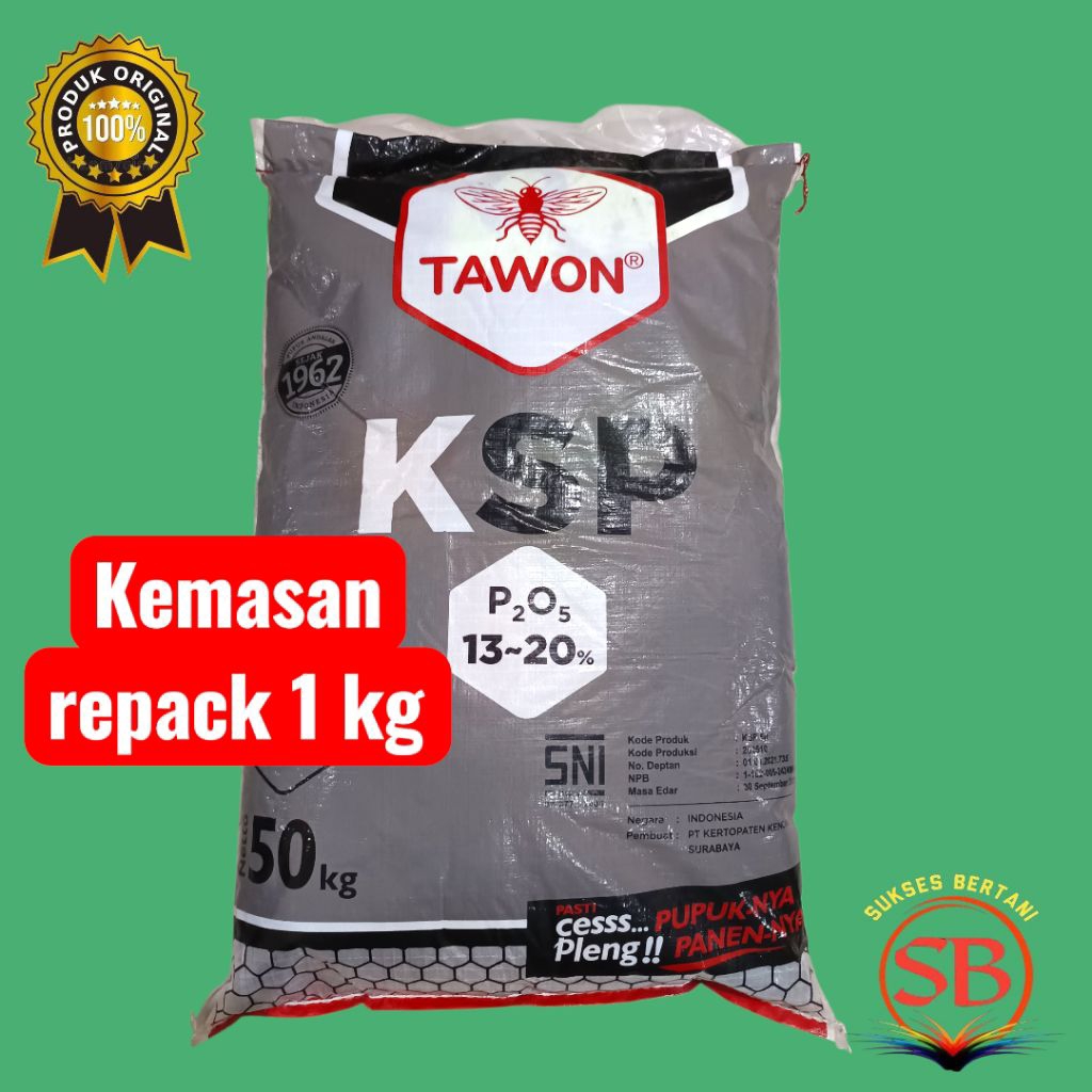 PUPUK KSP TAWON - KEMASAN REPACK 1 KG