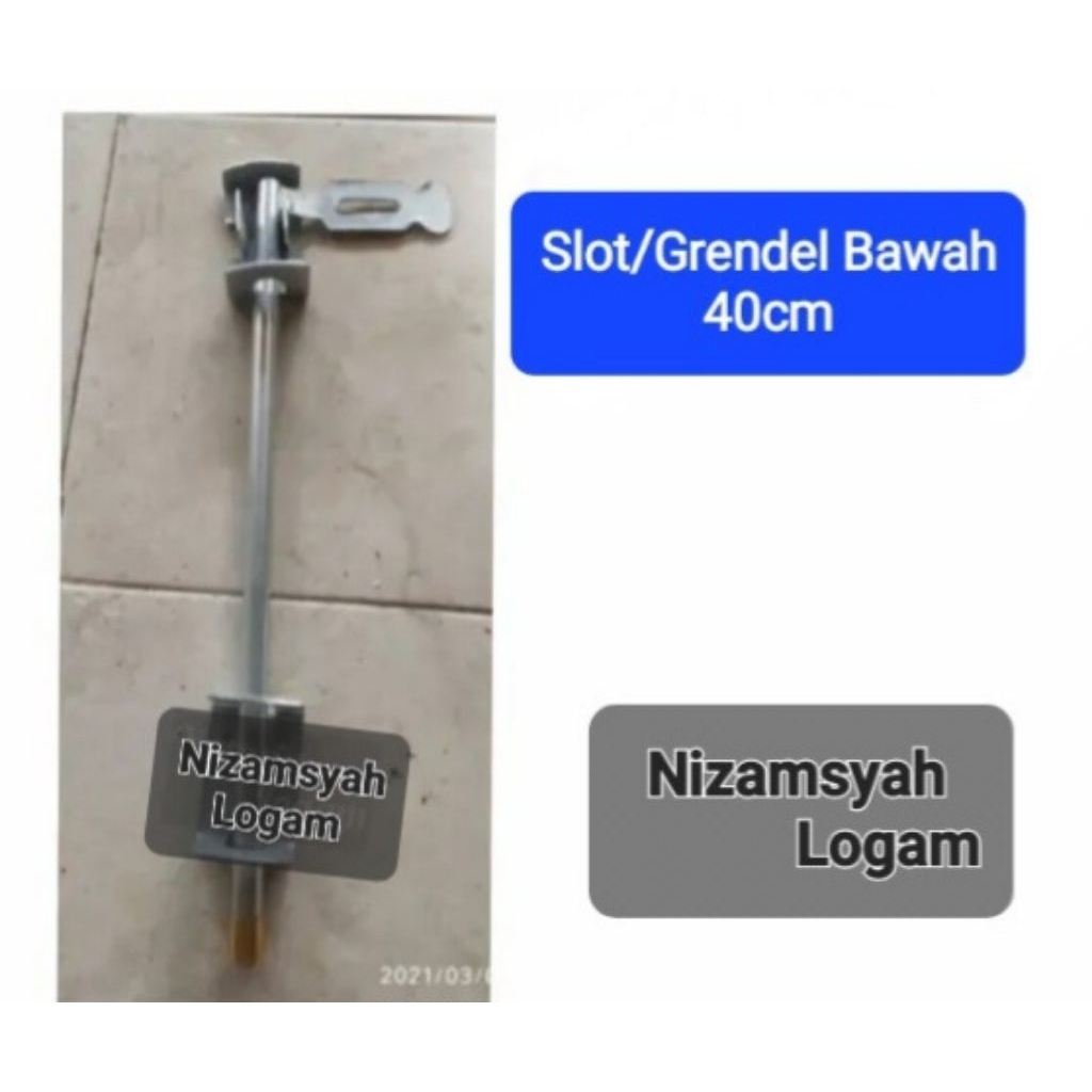 Slot atau grendel bawah 40cm pintu pagar besi, gebyog dll