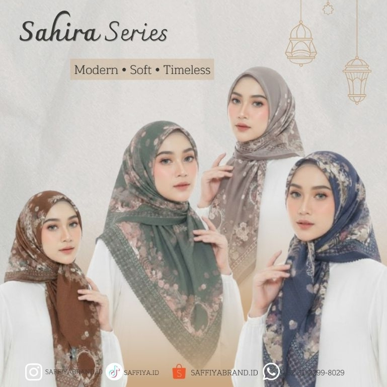 Scarf Saffiya Motif Sahira Voal Premium Dior 115 x 115 Segi Empat