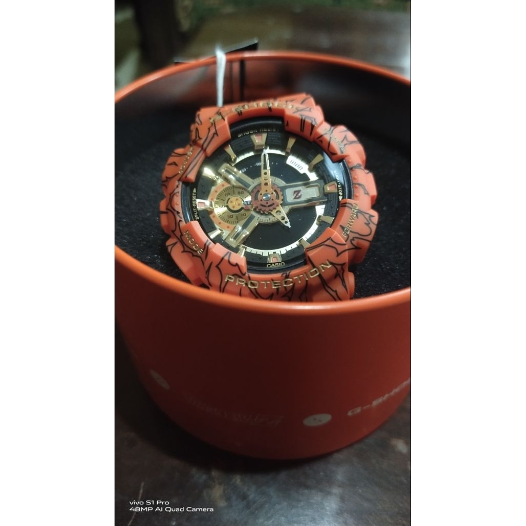 Casio G-Shock Dragon Ball Z limited edition collaboration watch, model GA-110JDB.