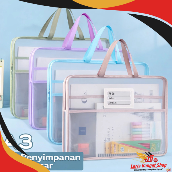 ST005 Tas Dokumen A4 Besar Map Dokumen File Folder Kapasitas Besar Tas Penyimpanan Serbaguna