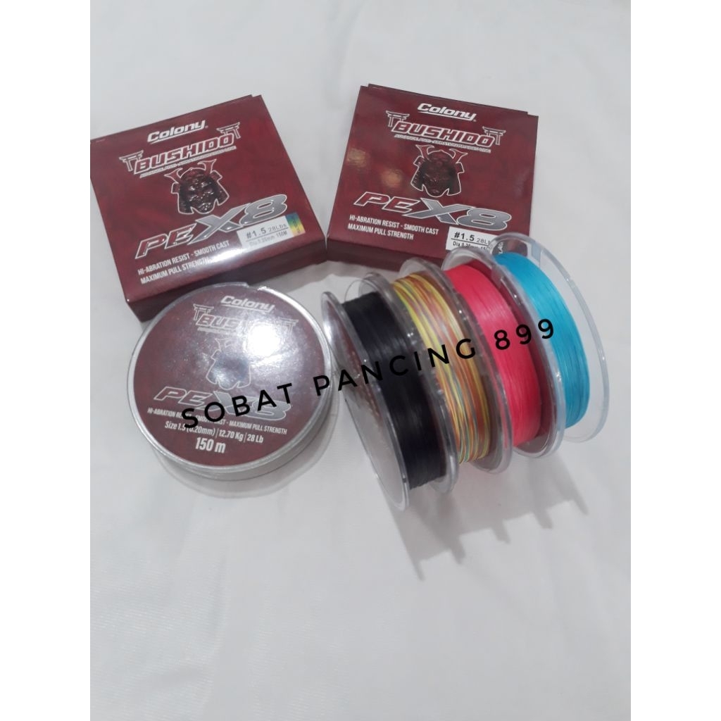 Senar Pe Colony Bushido x8 Single pack japan quality /Senar pe pancing casting