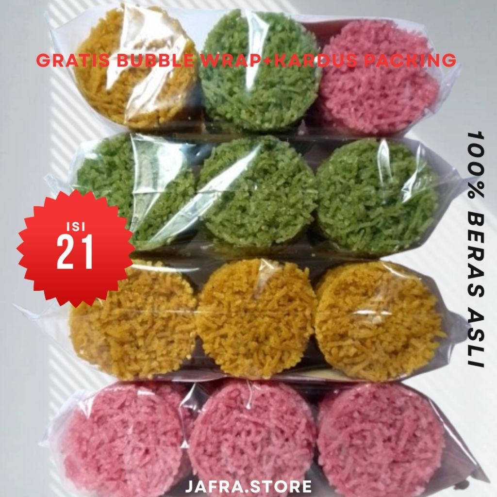 Renggining Tepung Beras Asli 21 Pcs | Cemilan Tradisional Gurih Renyah | Oleh-oleh Khas Sukabumi | b