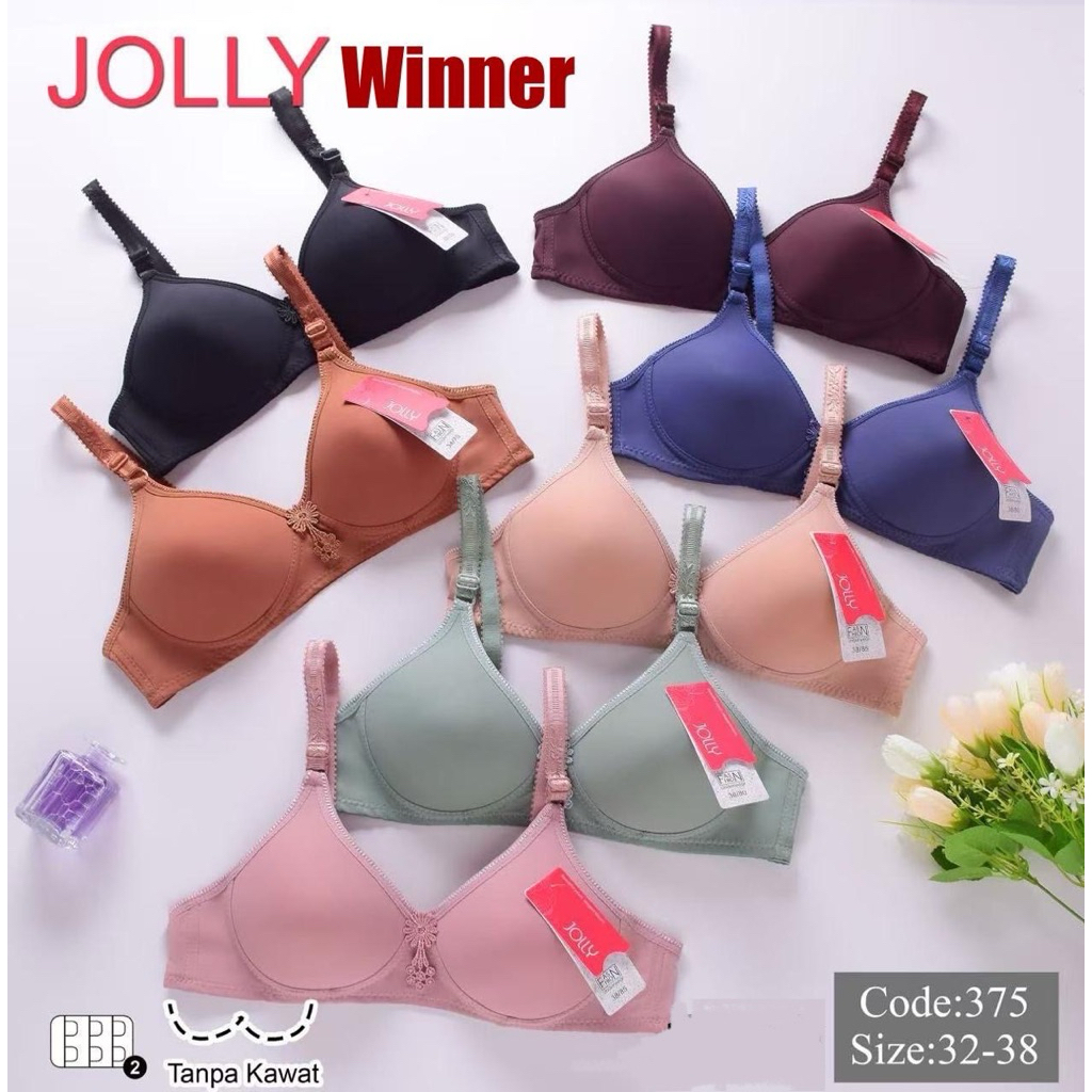 BH JOLLY | Bh Remaja Abg Polos Busa Tanpa kawat 34.36.38 Per 1 Lusin