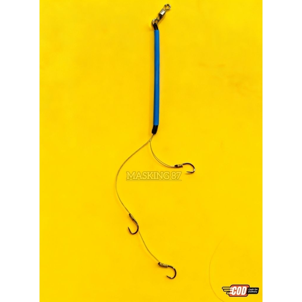 rangkain pancing lumut super tajam 3 mata kail