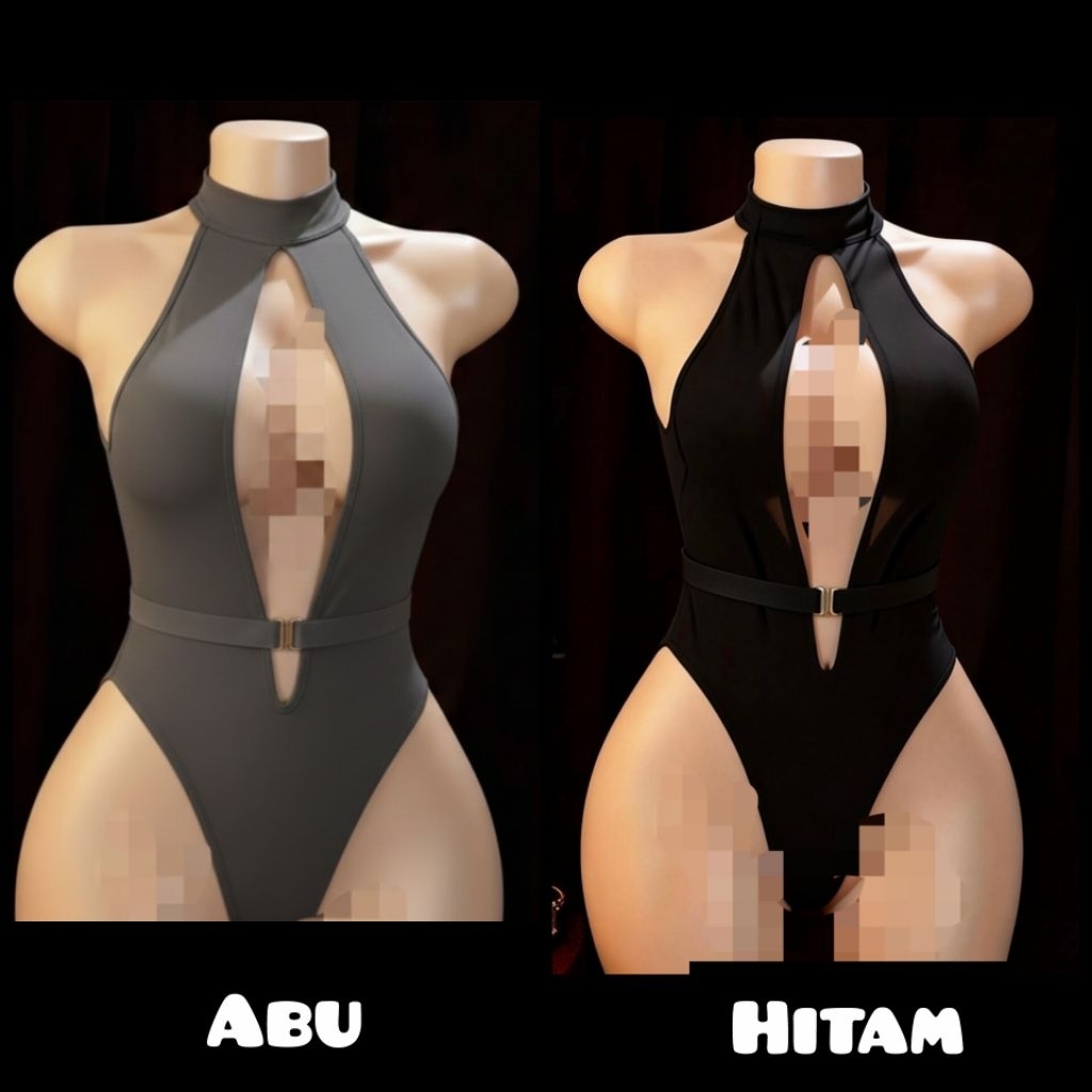 Leotard Model Baju Renang Open Chest Swimsuit Bodysuit Open Crotch