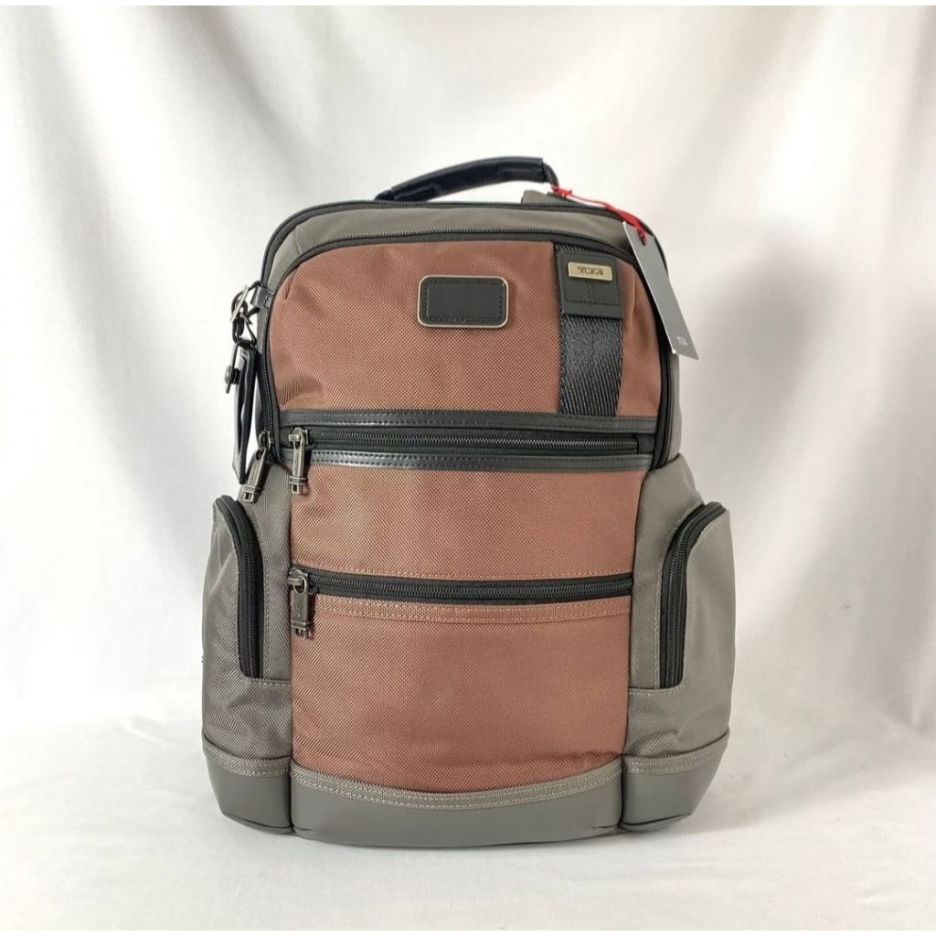 tas ransel Tumi parrish backpack golden brown, Mappel
