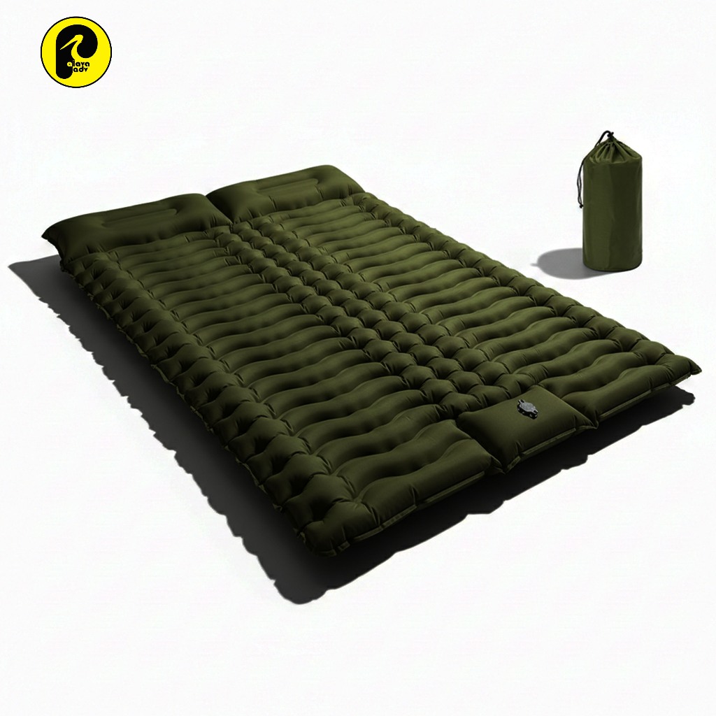 TWINTEk Kasur Matras Angin 2 orang Double Inflatable Moistureproof Foldable kasur camping