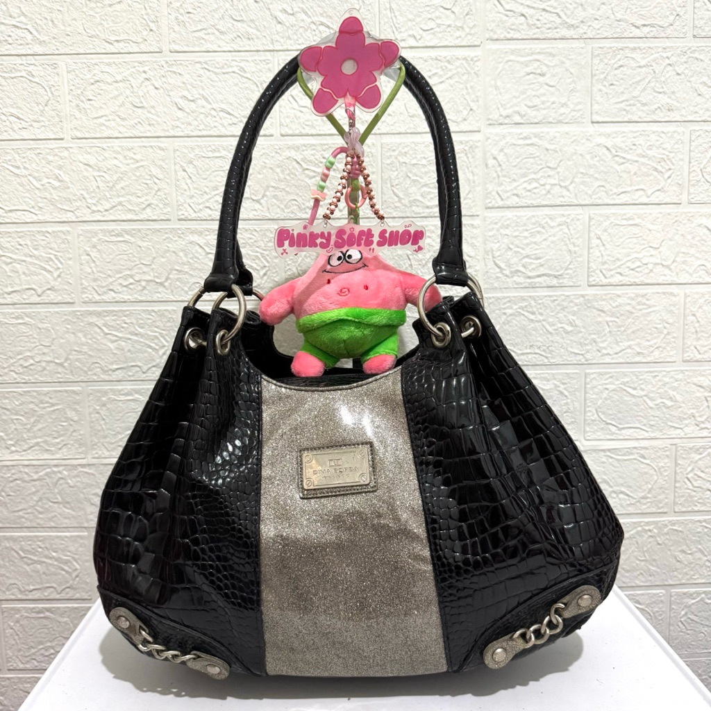 tas ketek dima borsa. tas shoulder bag kulit. tas prelop. hitam