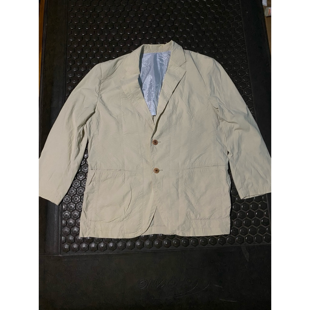 BLAZER JAS CASUAL CREAM PAT SEMI PARASUT MEWAH BRANDED