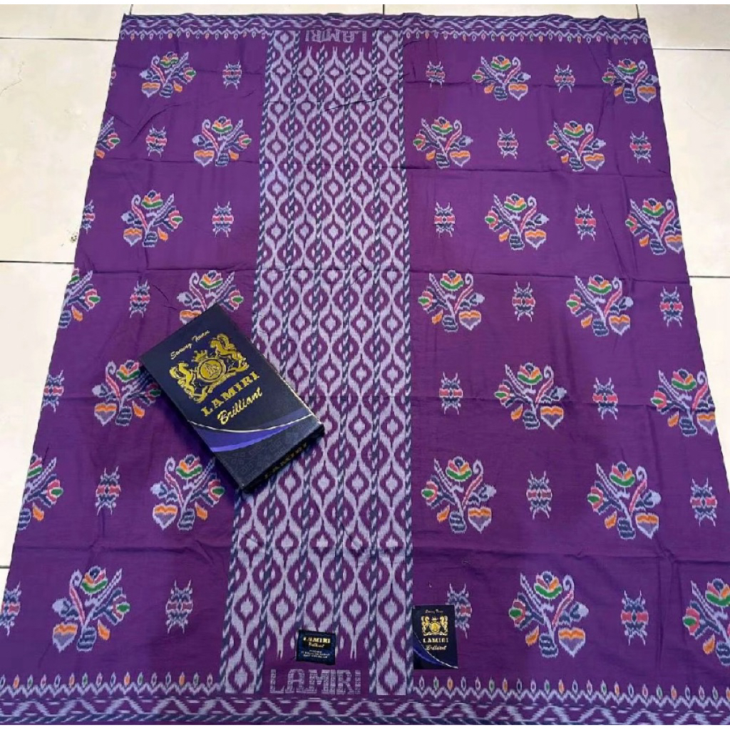 Obral Sarung Lamiri MST kembang warna ungu grosir murah