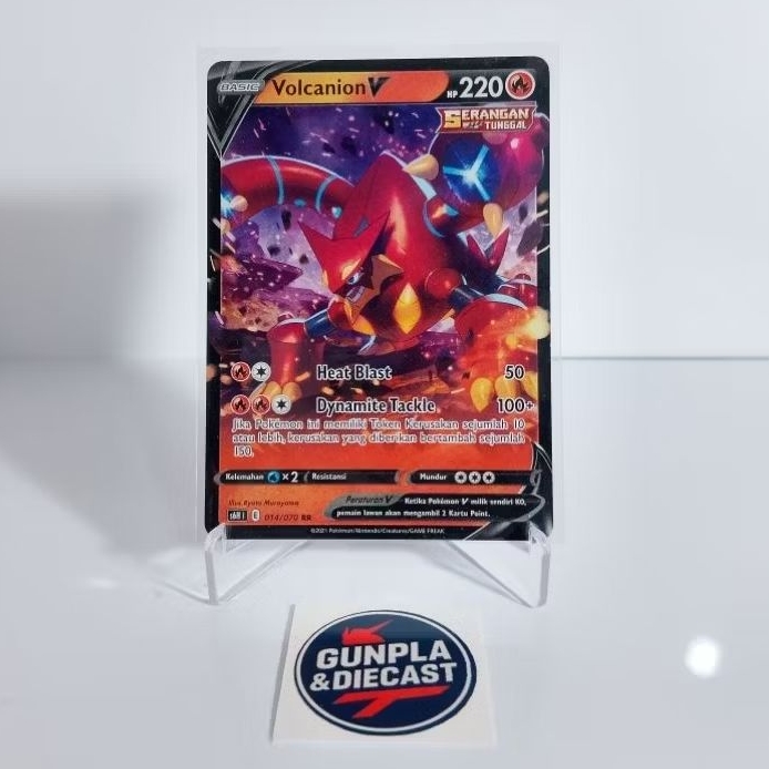Volcanion V 014/070 RR s6H Ganjur Salju Perak Kartu TCG Pokemon Indonesia