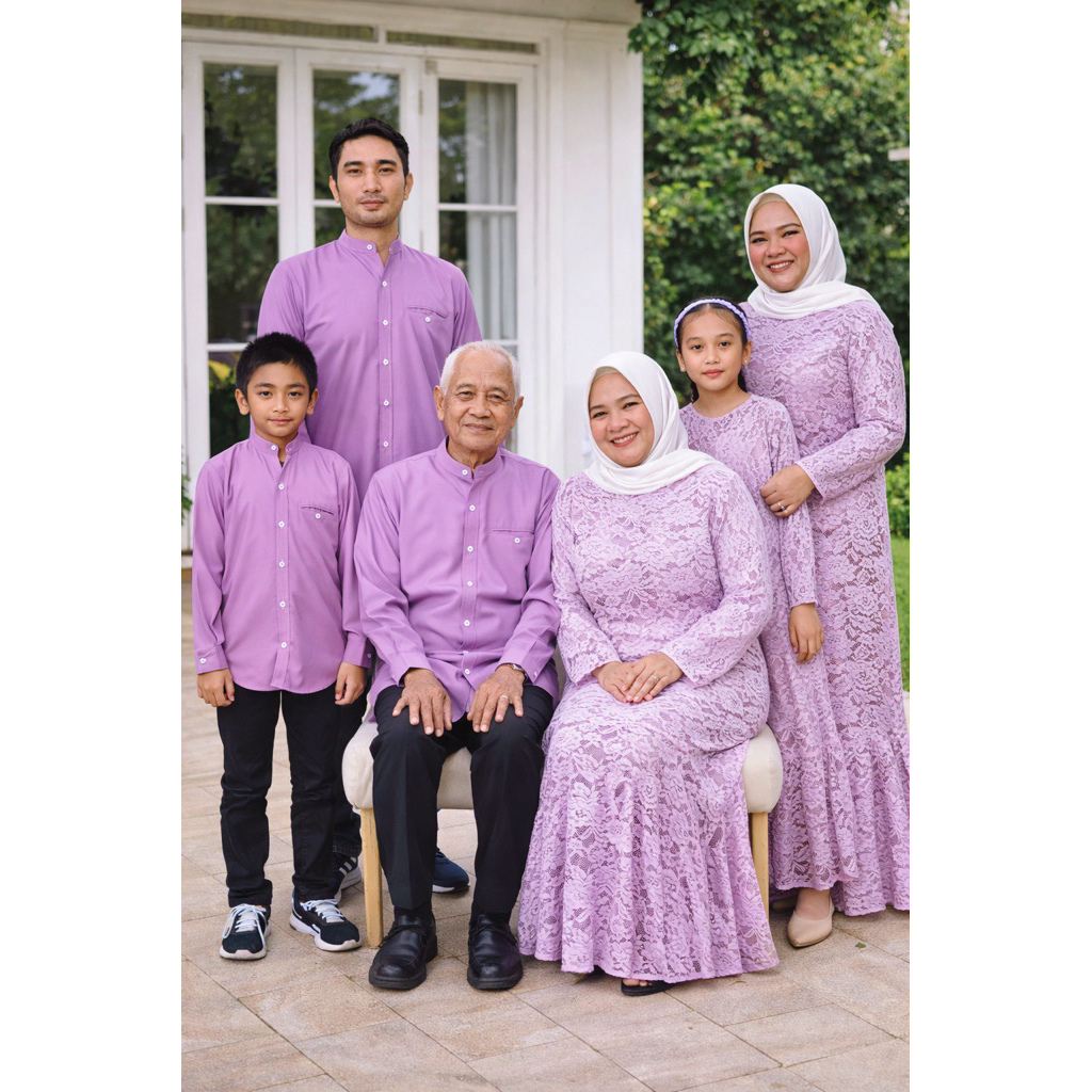 Nawra Sarimbit (longdress & koko) color Lavender
