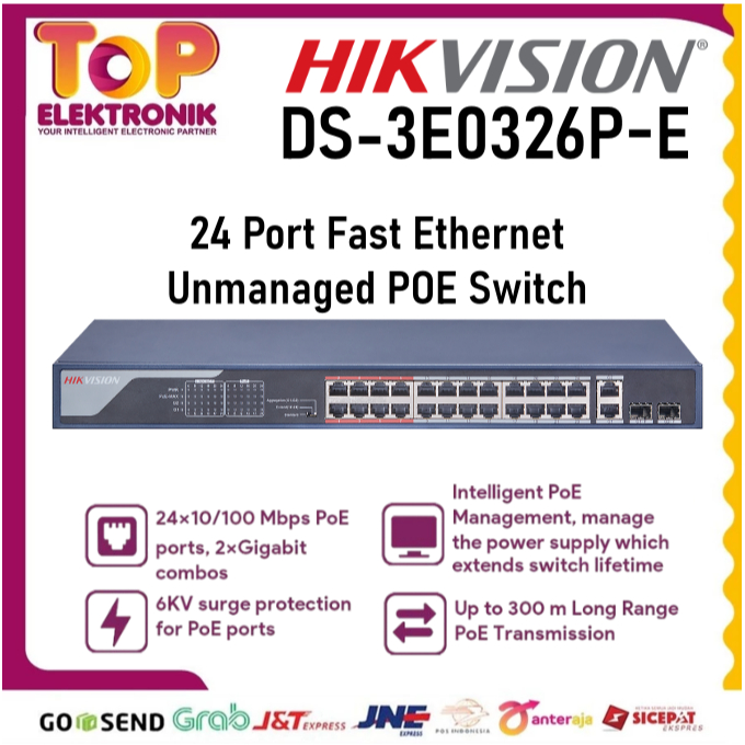 Switch Poe 24porrt HIKVISION 3E0326P-E