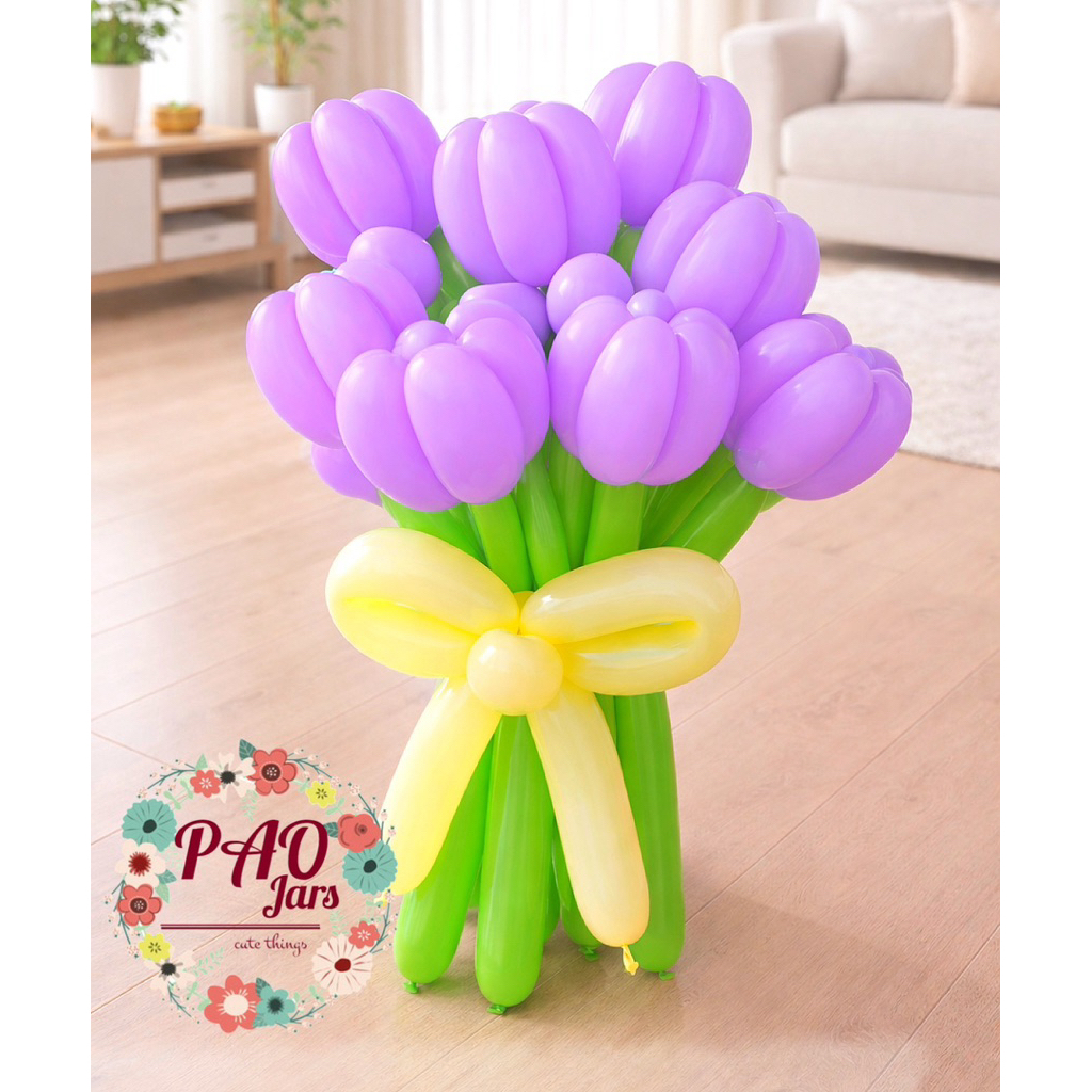 BACA DISKRIPSI / buket bunga balon twist / buket balon tulip / buket bunga balon / buket balon wisud