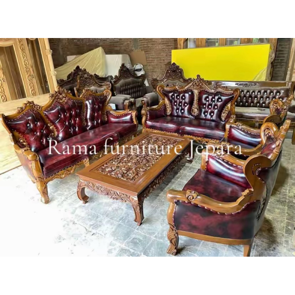 kursi tamu sofa romawi mewah
