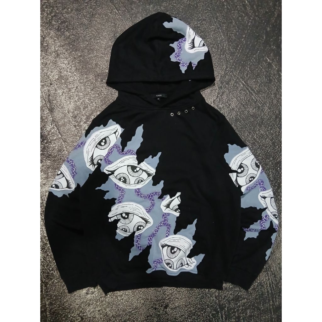 REWORK AND HANDPAINT HOODIE BY CYBER.REWORK